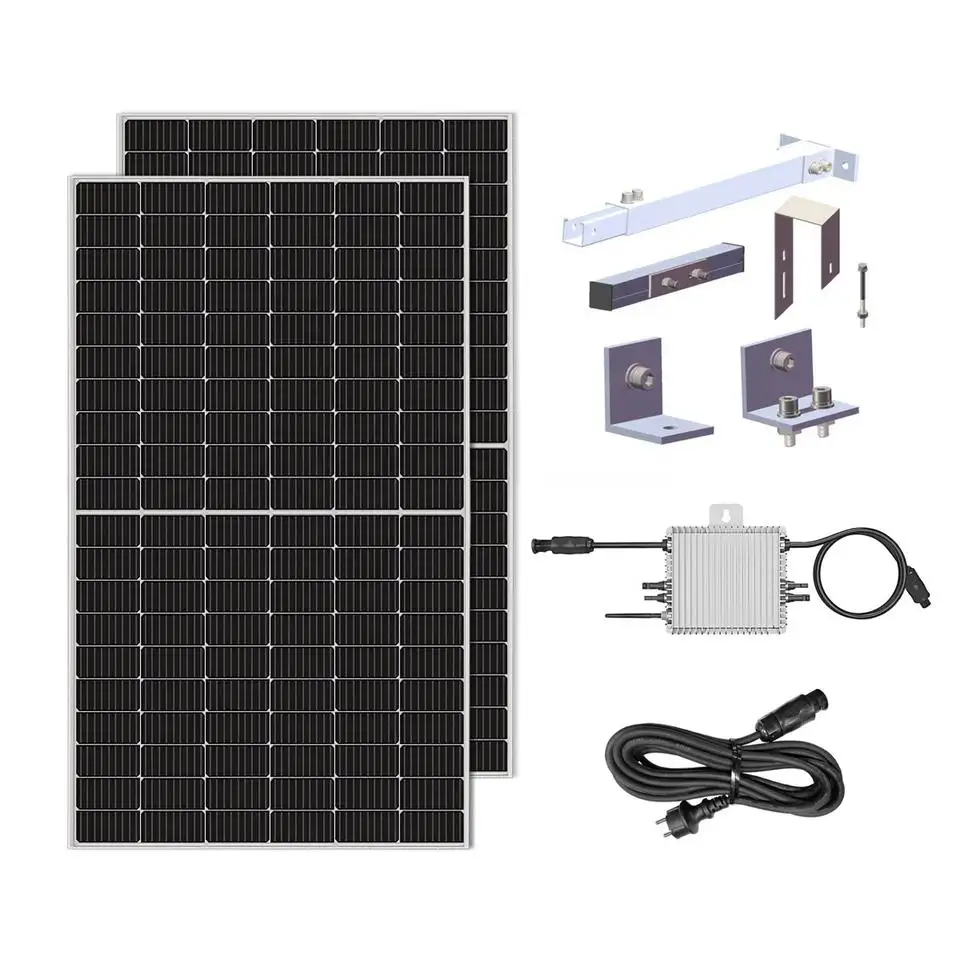 Fábrica direta 600W grade amarrado sistema solar varanda com 600W micro inversor na grade do jardim mini PV sistema