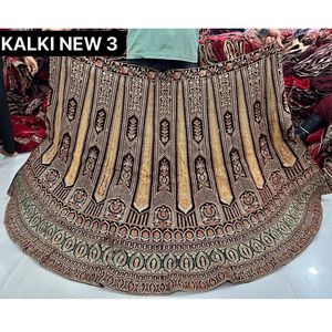 Tasarımcı ağır Jarkan çalışma Rajwadi konsept kadife Lehenga çift Can uzun Choli Butti Dupatta kış partileri için - Product Image 1