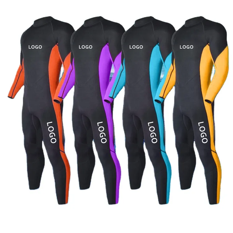 Custom letter logo printed tight body zipper diving suit women 3mm neoprene swimming surfing wetsuit
