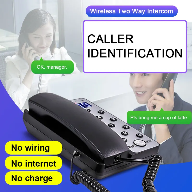 Daytech Sans Fil 2024 Nouvelle Arrivée Longue Portée Audio Bidirectionnel Hôtel Familial Hôpital Bureau Téléphone Intercom