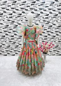 新设计5 6岁儿童茶蓝设计师<span class=keywords><strong>Lehenga</strong></span> Choli印度出口商提供不同颜色