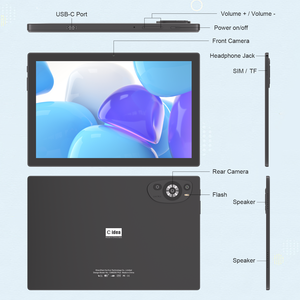 C idea Tablet Cina produttore 10.1 pollici Android 14 Tablet 10000mAh batteria con tastiera e Mouse CM8200Plus (nero) - Product Image 6