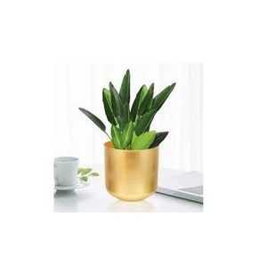 モダンルック金属プランター植木鉢家庭用ウェディングデコレーション本物真鍮花瓶屋内屋外用 - Product Image 4