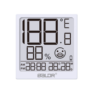New Indoor Thermometer <strong>Hygrometer</strong> for Temperature and Humidity With Clock Function - Product Image 3
