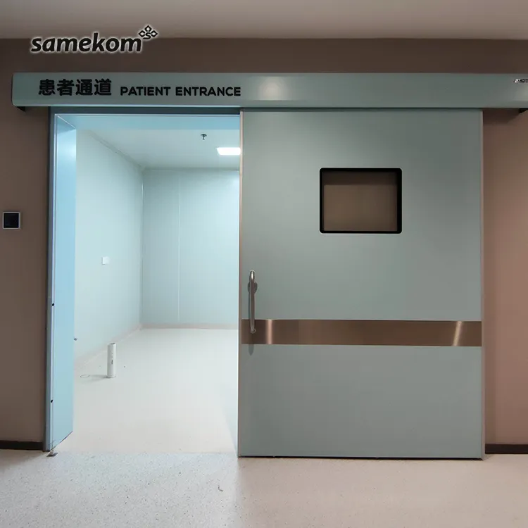 Puerta de habitación de hospital de metal de plomo de rayos X de protección contra radiación de alta hoja doble personalizada de buena calidad