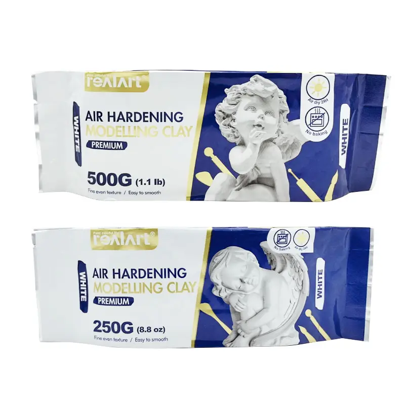 Premium passed EN71-3 250g 500g white children air dry hardening modeling clay