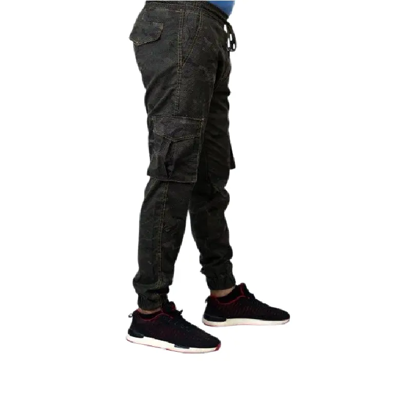 En kaliteli Multipocket kargo pantolon farklı renklerde ve askeri tarzı kamuflaj yürüyüş tasarım nefes pamuk