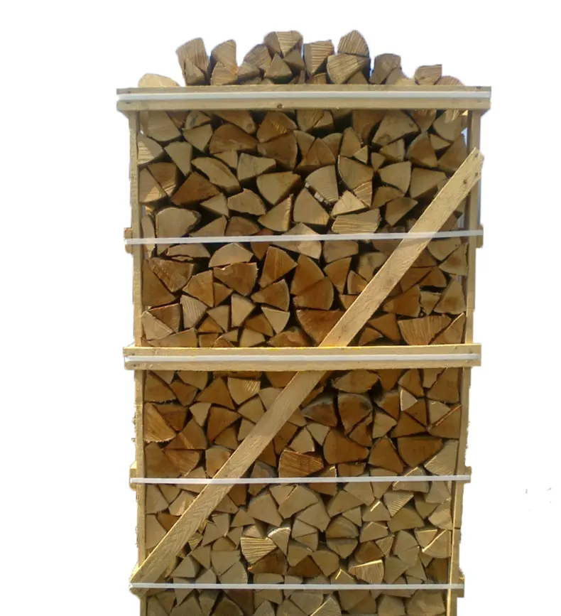Hochwertiger Brennholz ofen aus trockener Buche/Eiche Getrocknetes Brennholz in Säcken Eichenholz auf Paletten mit einer Länge von 25