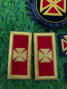 宗教的な騎士テンプル騎士団の手刺繍バッジフリーメーソンのレガリアパッチフリーメーソンのレガリア用品 - Product Image 2