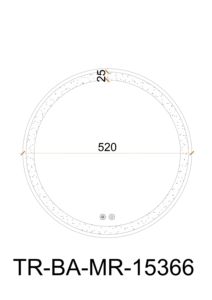 工厂批发高品质优雅设计圆形发光二极管镜子c/w防雾和触摸传感器TR-15366