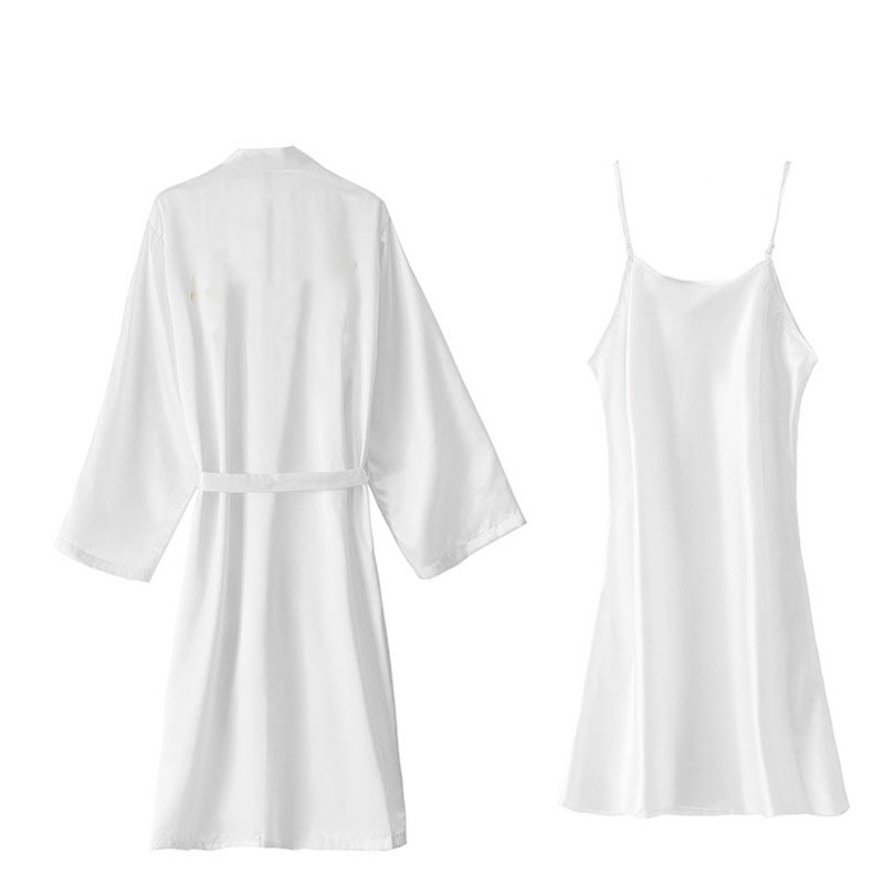 Bianco senza parole a manica lunga-con gonna