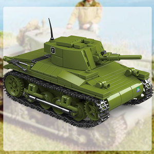 Wholesale Tank <strong>Toy</strong> Model 1/35 World War2 American M22 <strong>Locust</strong> Light Tank Military Building Blocks Set for Children - Product Image 6