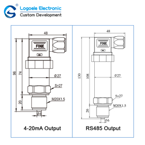 Transmetteur de pression industriel RS485 personnalisé, prix, capteur de pression 4-20 mA, interrupteur de pression - Product Image 2