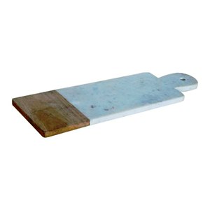 大理石サービングトレイ長方形スライスカッティングボードカスタマイズ卸売ホワイト & ブラウンインド製チョッピングブロック