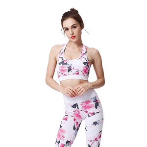En iyi tedarikçi özel etiket kadınlar Yoga seti 2 adet spor moda elastik bel spor özel Yoga seti - Product Image 4
