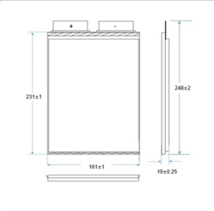 Aynı yan tab kılıfı hücreleri 3.64v 53Ah lityum güç 3.71v voltaj BEV pil hücresi - Product Image 1