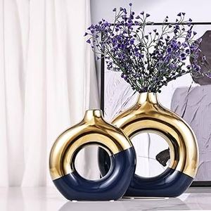 ドーナツ花花瓶ホームアセスメント装飾用ホワイト花瓶北欧ミニマリズムスタイルウェディングセンターピース用装飾 - Product Image 3
