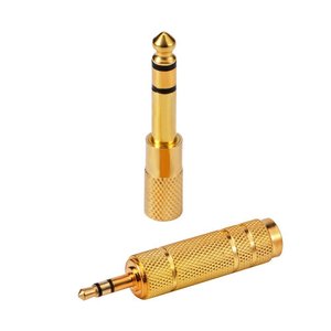 6.35mm (<strong>1</strong>/<strong>4</strong> Inch) Male to 3.5mm (<strong>1</strong>/8 Inch) Female Stereo <strong>Audio</strong> Jack <strong>Adapter</strong> for Aux Cable, Guitar Amplifier, Headphone - Product Image 1