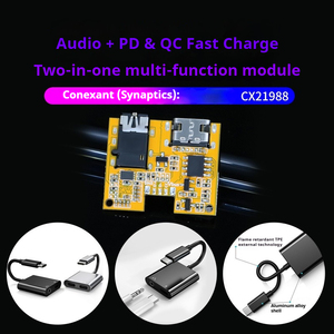60W Type-C 2-in-1 Digital Audio &amp; Charging Module CX21988 Chip Integrated Accessories &amp; Parts Solution - Product Image 2