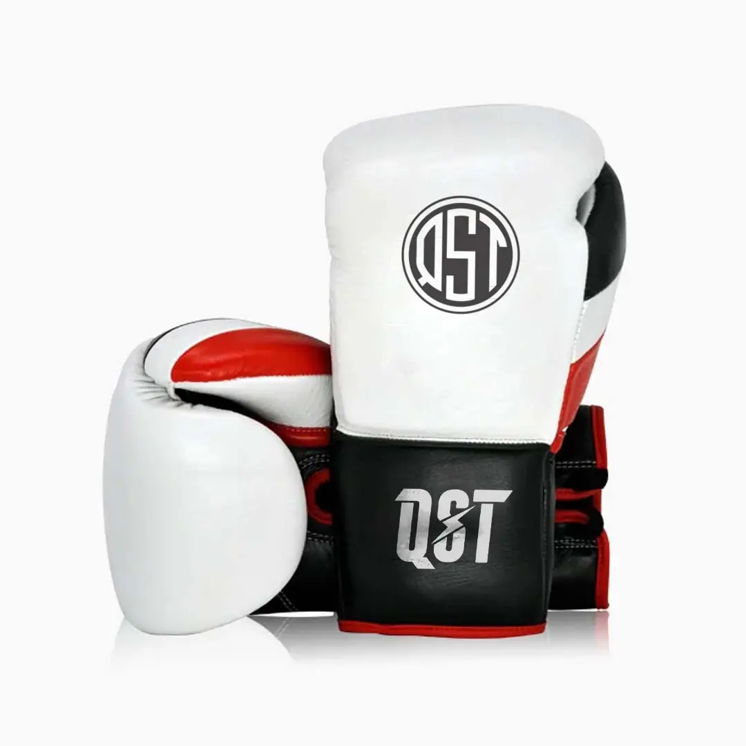 Gants de combat d'entraînement de boxe en cuir, coupe confortable, gant de combat de boxe gagnant à lacets pour adultes, vente en gros