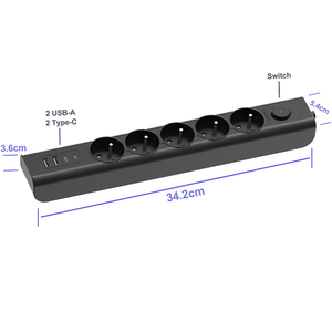 2024, nuevo diseño, enchufes de extensión eléctrica, interruptor múltiple y enchufe, salida de Francia, tira de alimentación Ce con USB - Product Image 3