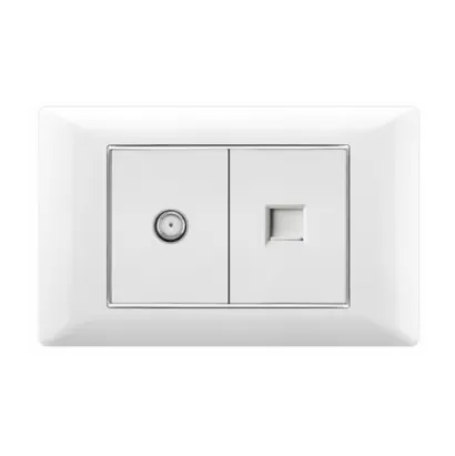 Modern Wall Socket Satellite TV Computer Socket Electrical Outlet Interruptores Toma Corriente for Home and Hotel