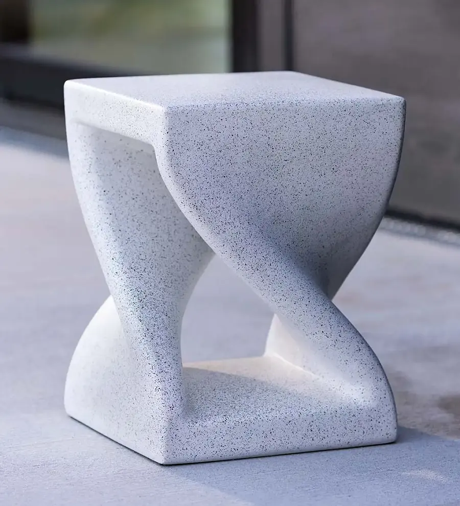 Estilo minimalista De Fibra De Vidro Reforçado Concreto atraente forma console mesa moderna mesa de café para interior ao ar livre