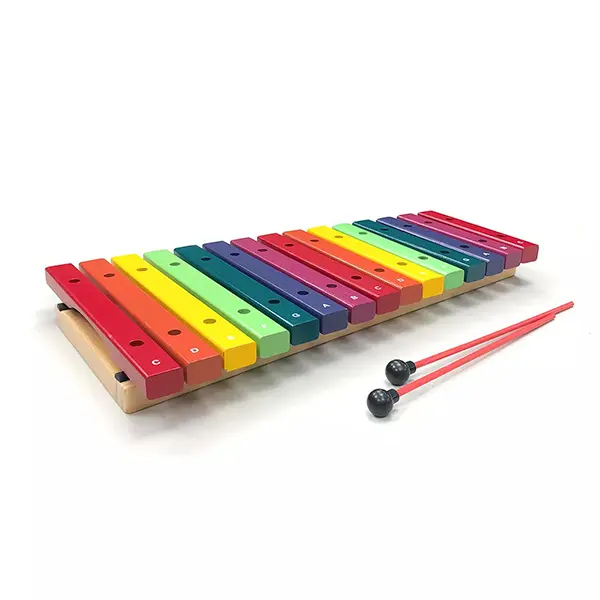 15- Notes Teaching Music Class Percussion Wooden Colored Xylophone Musical Instrument