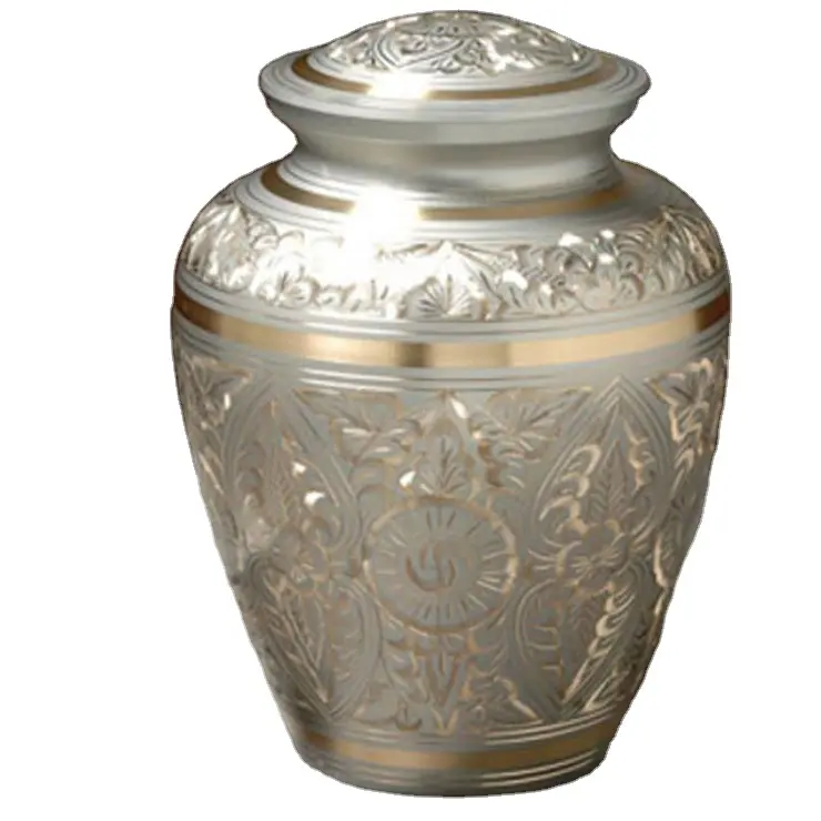 真鍮彫刻モダンデザイン火葬壷葬儀灰ベストセラー壷人間の灰手作りプレミアム品質の壷