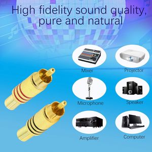 <strong>RCA</strong> Audio Plug, AV Stereo Coaxial Audio Solderless Adapter for Conversion Between Audio Device Interfaces - Product Image 5
