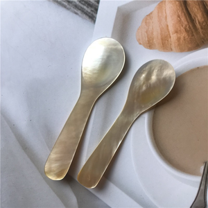 Güzel gıdalar tereyağı Truffle tuz ve zarif meze hizmet için inci kabuk kaşık el yapımı çatal - Product Image 6
