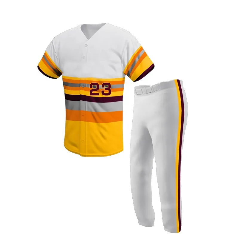 Ropa deportiva Paintball Jersey Hombres Uniforme de béisbol Secado rápido Último diseño Uniforme de béisbol de manga corta 112