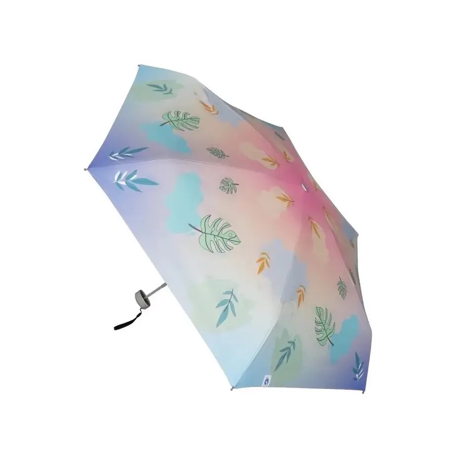 Ombrello rosa di alta qualità ombrello 5 parti albero quadrato piatto manuale aperto materiali in alluminio dimensioni 52 Cm.