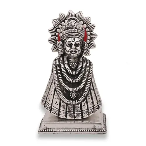 Fatto a mano Lord Baba khatu Shyam ji Figurine oro per la decorazione domestica artigianato arte per tempio Diwali Decor figura statua