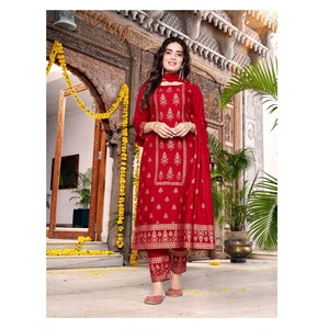 Süper satış son tasarım pakistanlı Palazzo Kurta hint kadınlar için ihracat için hindistan üretimi - Product Image 2
