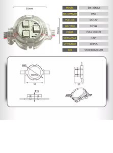 Yüksek parlaklık led nokta ışık kaynağı piksel tüp lamba led ışık - Product Image 3