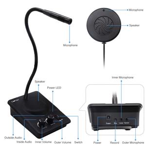Sistema de intercomunicación de altavoz de ventana Daytech, intercomunicador de doble vía, micrófono de intercomunicación antiinterferencias, ventana para negocios - Product Image 6
