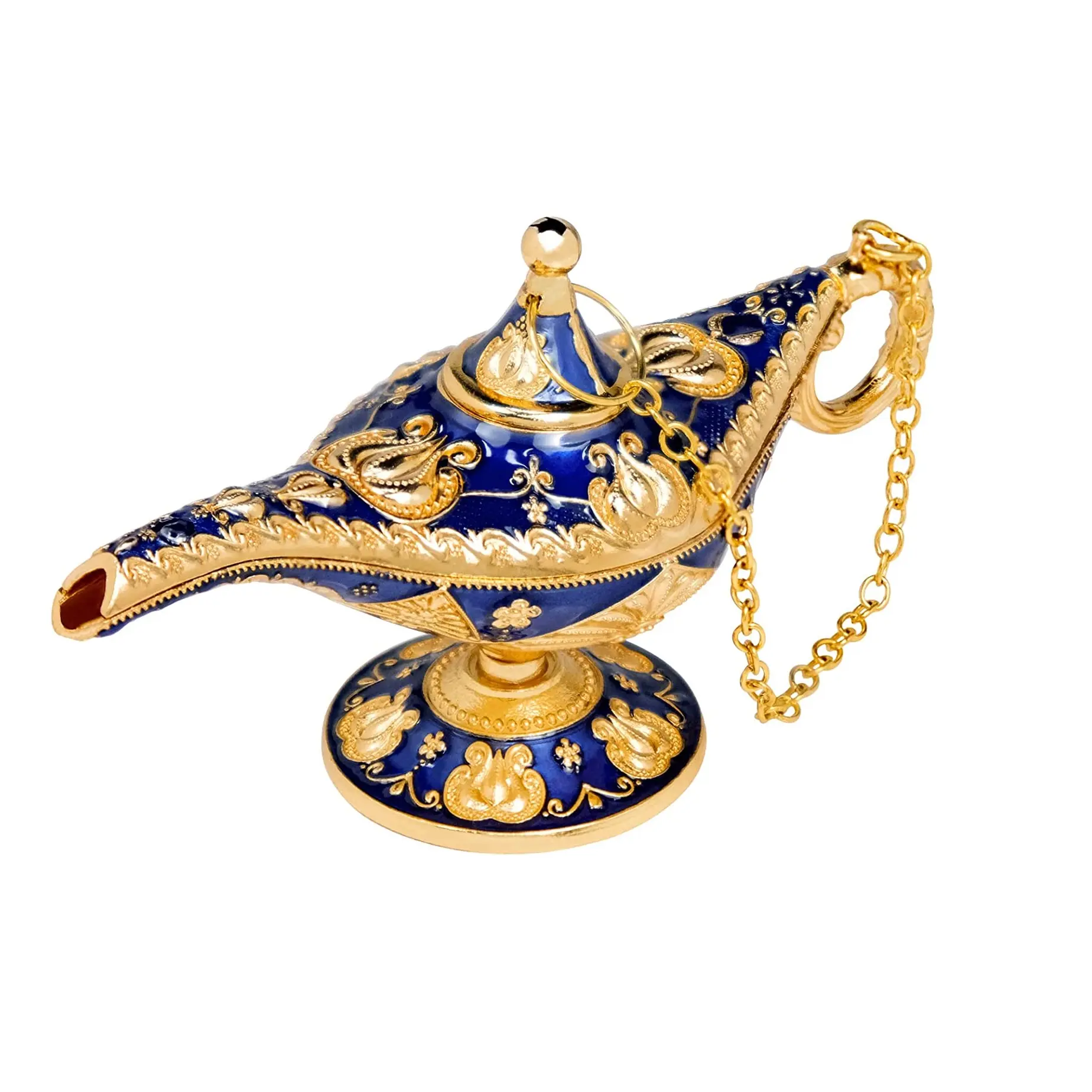 Petite lampe Aladdin décoration classique Vintage légende Aladdin Magic Genie lampe souhait lumière ornements Costume accessoires maison