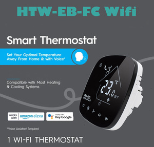 Termostato de hogar inteligente de diseño moderno con pantalla LCD, controlador de temperatura de ahorro de energía con función Wifi para sistemas HVAC FCU - Product Image 6