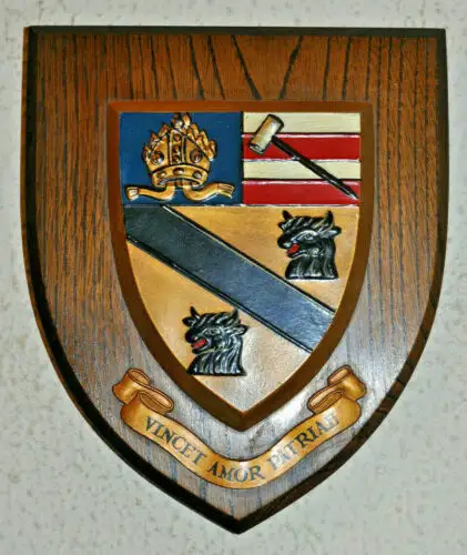 Masonic Vintage Archbishop Holgate's School wall plaque shield coat of arms crest