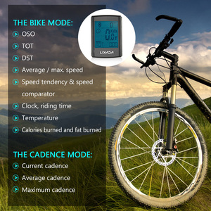 Lixada Multifunctional 2-in-1 Wireless LCD Bicycle <strong>Cycle</strong> <strong>Computer</strong> Speed Cadence Water-resistant