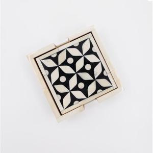 Alta Qualidade Bone Inlay Coasters 4 Pcs/Set Cozinha & <span class=keywords><strong>Table</strong></span> Top Coaster Mats & Pads Resistência térmica Tea Cup Coaster Ao Melhor Preço