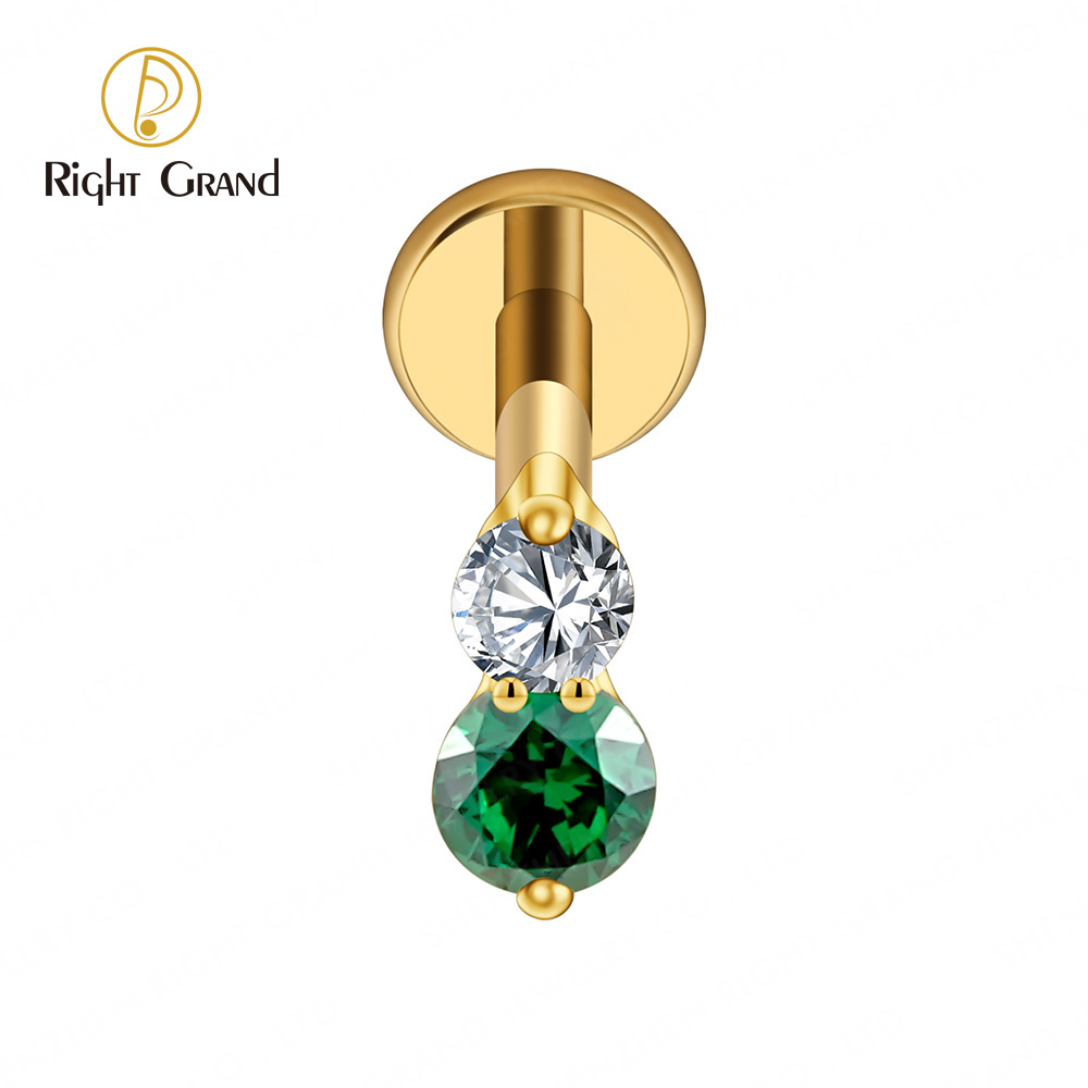 Titanio PVD Oro/Claro + Verde