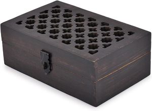 チェストボックス屋内用途および食器整理のための固体再生木材装飾収納チェストボックス