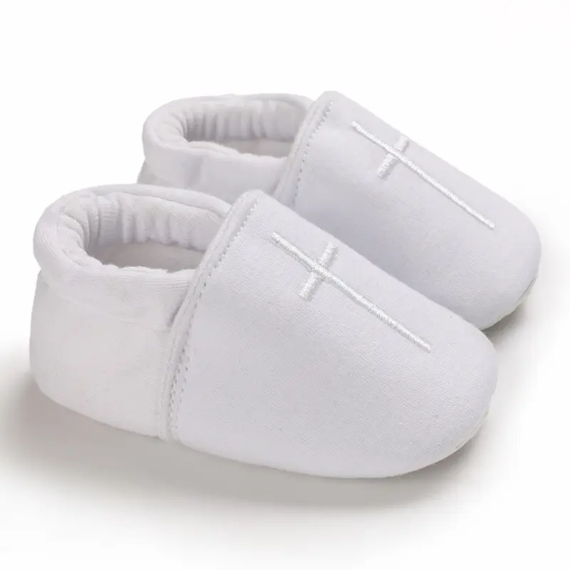 Batizado Sapatos Sapatos De Bebê De Renda Branca Com Strass Cruzes Baptismal Branco Bebê Menino Sapatos