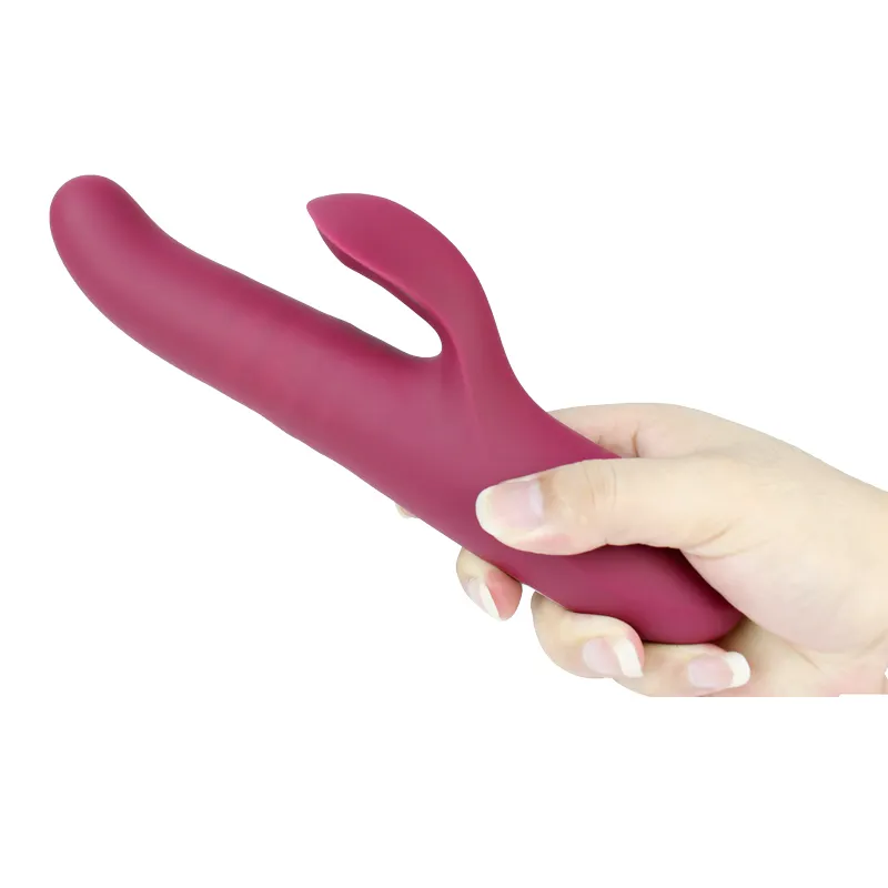 Baguette vibrante rotative en silicone souple rechargeable pour femmes, gros sexe, oreilles de lapin, dilo pour femmes poussant