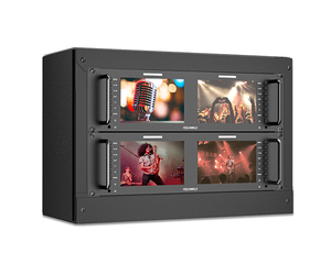 带SDI HDMI输入和输出的FEELWORLD D71PLUS 4k双7英寸机架安装监视器 - Product Image 2