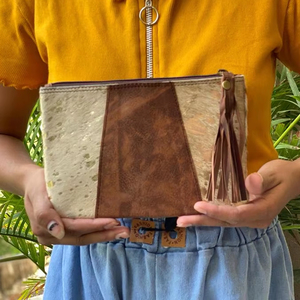 Designer Genuine Cowhide Leather Tassel <strong>Pouch</strong> for Women Fashionable Trendy High Quality Luxury Credit Card Holder Clutch Purse - Product Image 3