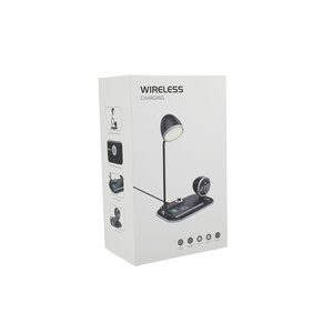 Schnell ladestation 3-in-1-LED-Schreibtischlampe Wireless Charger-Lautsprecher Multifunktion aler Audio-Clock-Lautsprecher mit Bildschirm