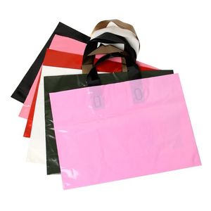 Custom Print Logo Garment <strong>Soft</strong> <strong>Loop</strong> <strong>Handle</strong> Shopping Carry <strong>Colorful</strong> Packaging <strong>Handle</strong> Packing Plastic Bag for Clothes - Product Image 3